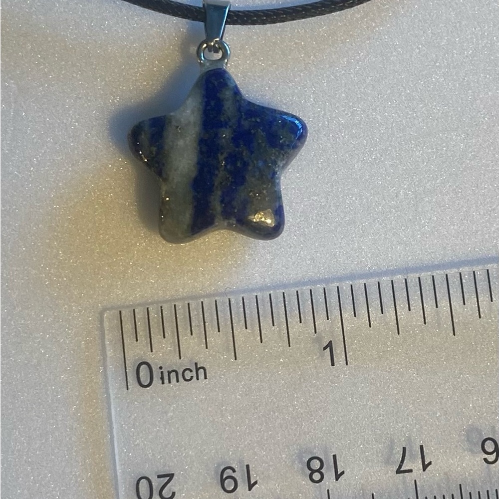 Lapis Lazuli Star Pendant Necklace - Picture 3 of 8